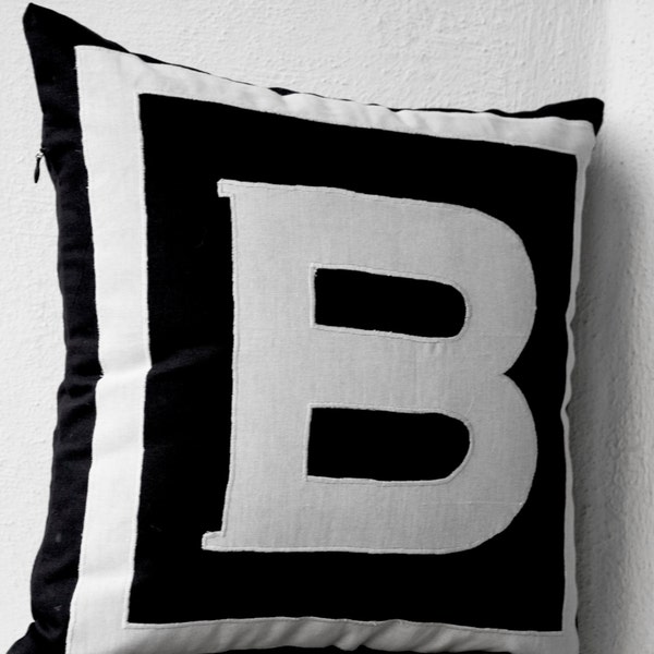 Applique Monogram Pillow Etsy