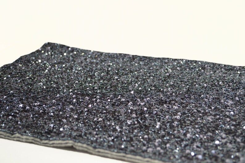 Beaded Placemats Luxury Placemats Grey Sequin Beads Dinner Etsy