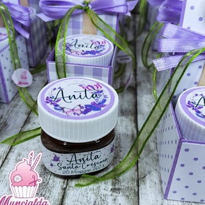 Bomboniere Cresima ragazza, bomboniere cresima, bomboniere originali, nutelline personalizzate, bomboniere nutelline, nutelline cresima