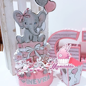 Centrotavola Battesimo ELEFANTINO, decorazioni battesimo bimba, battesimo elefante, battesimo bambina, centrotavola elefantino