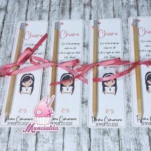 Cartoncino segnaposto con matita Prima Comunione, segnaposto Prima Comunione, segnaposto con matita, segnalibro segnaposto Comunione