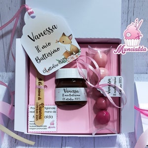 Nutelline personalizzate VOLPINA, bomboniere nutelline, cucchiaino inciso, bomboniere artigianali, bomboniere Battesimo, Battesimo Volpina
