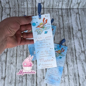 Cartoncino segnaposto PICCOLO PRINCIPE, cartoncino Piccolo Principe, Battesimo piccolo Principe, cartoncino segnaposto, segnaposto Battesimo