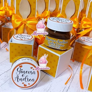 Bomboniere Cresima per gemelli, nutelline personalizzate bomboniere, bomboniera Cresima ragazzi, nutelline personalizzate per gemelli