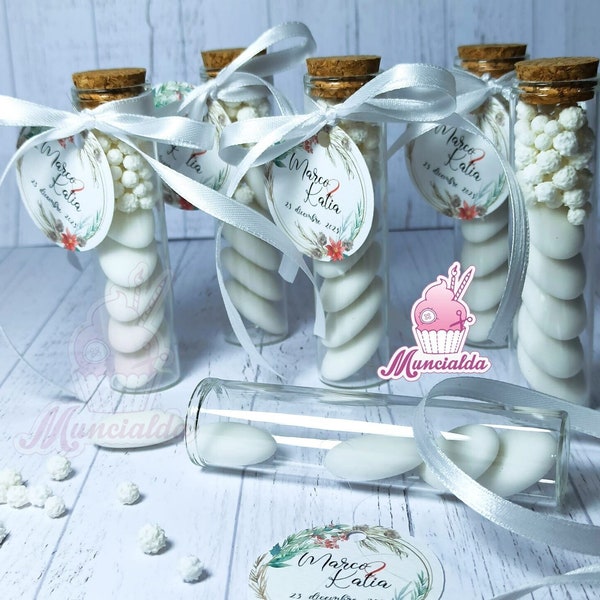 Wedding Favor, Test Tube Favor, test tube jar, Wedding Test Tube, sugared almonds Test Tube, Wedding Favors, sugared almonds Wedding Favors