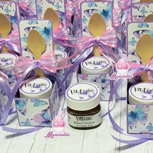 Bomboniere Comunione bimba FARFALLE, Nutelline personalizzate Comunione, bomboniere Comunione, bomboniere farfalle, bomboniere artigianali