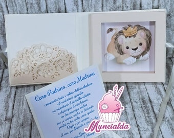 Shadowbox favor, photo frame favor, Godfather favor, Godmother Baptism favor, Christening favor idea, baby boy Baptism, Baptism favor