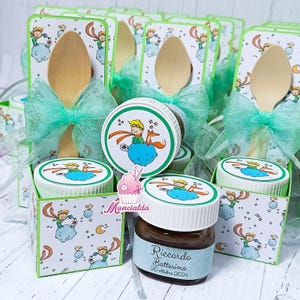 Nutelline personalizzate PICCOLO PRINCIPE, bomboniere battesimo bimbo, nutelline piccolo principe, bomboniere nascita, nutelline battesimo