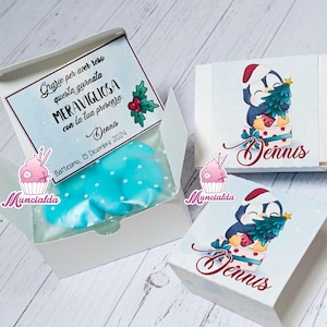 Scatoline porta confetti Battesimo Natalizio, scatoline confetti di Natale, scatoline Battesimo pinguino Natale, scatoline confetti nascita