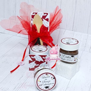 Bomboniere nutelline per Laurea, nutelline personalizzate, nutelline Laurea, bomboniera Laurea, cappello Laurea