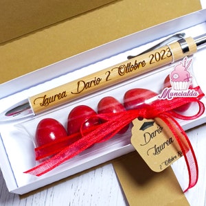 Bomboniere penne personalizzate LAUREA, bomboniere Laurea, penne personalizzate Laurea, penne Laurea, bomboniera Laurea originale, Laurea