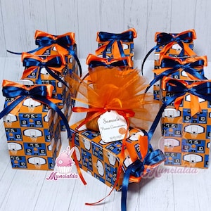 Scatoline confetti modello PALLACANESTRO, scatoline milk box tema basket, scatoline artigianali Comunione ragazzo, bomboniere pallacanestro