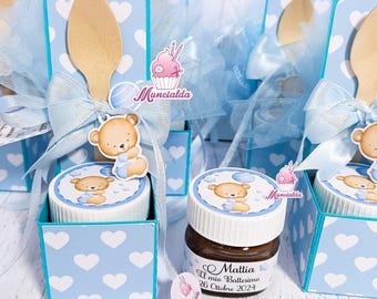 Centrotavola Battesimo Bimbo - 9 Pezzi Orsetto Blu 3D, Per Baby Shower E Compleanni - Foto 14