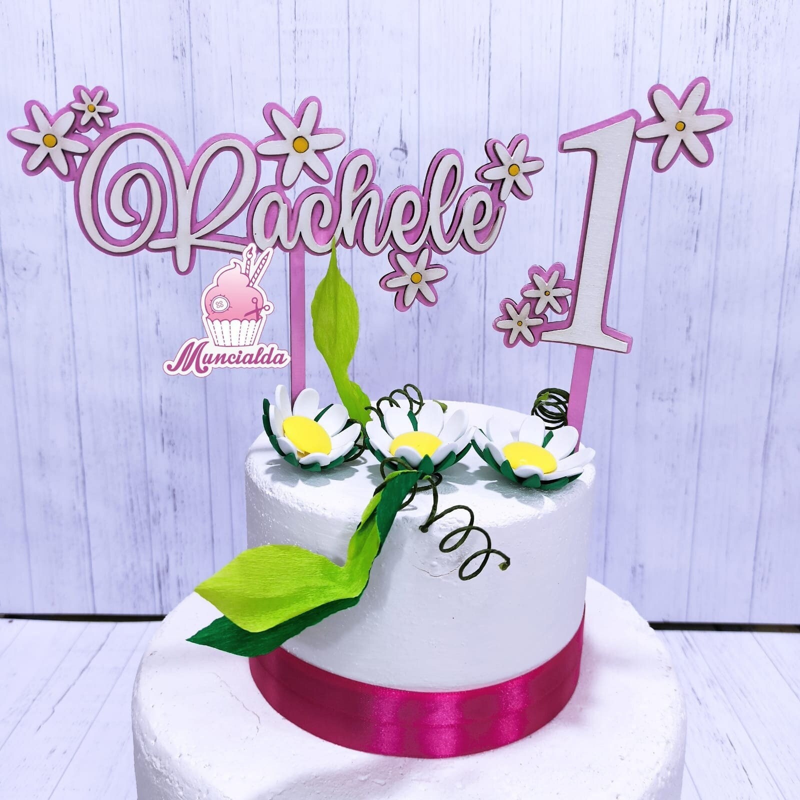 JDCMEI 24 Pezzi Topper Torta Margherita Toppers Cupcake Fiore Margherita Decorazioni Torta Compleanno Decorazioni Torta Margherita Accessori Festa Torta per Ragazze Bambini Matrimonio Feste