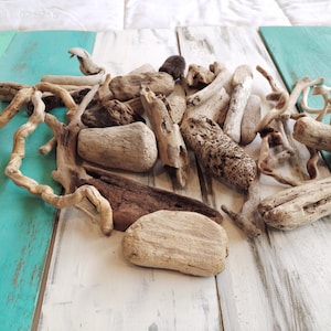 31 (3-8") Bits & Pieces Central Cali Coast Driftwood - Hand Gathered Coastal Decor, Craft, Hobbies