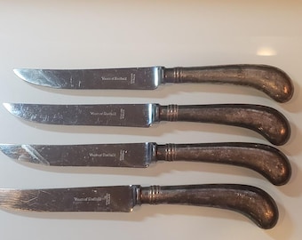 Set of 4 Reed & Barton Regent Heritage Mint Solid Handle  Reed & Barton Regent Heritage Dinner Knives Set of 4 Stainless Steel Vintage main image 2