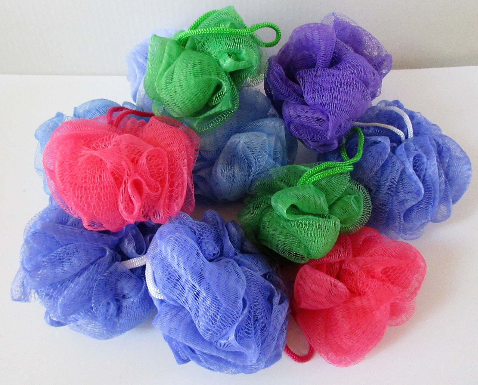 BULK50 Assorted Colors Bath Poufs Shower Mesh Sponge Body Etsy