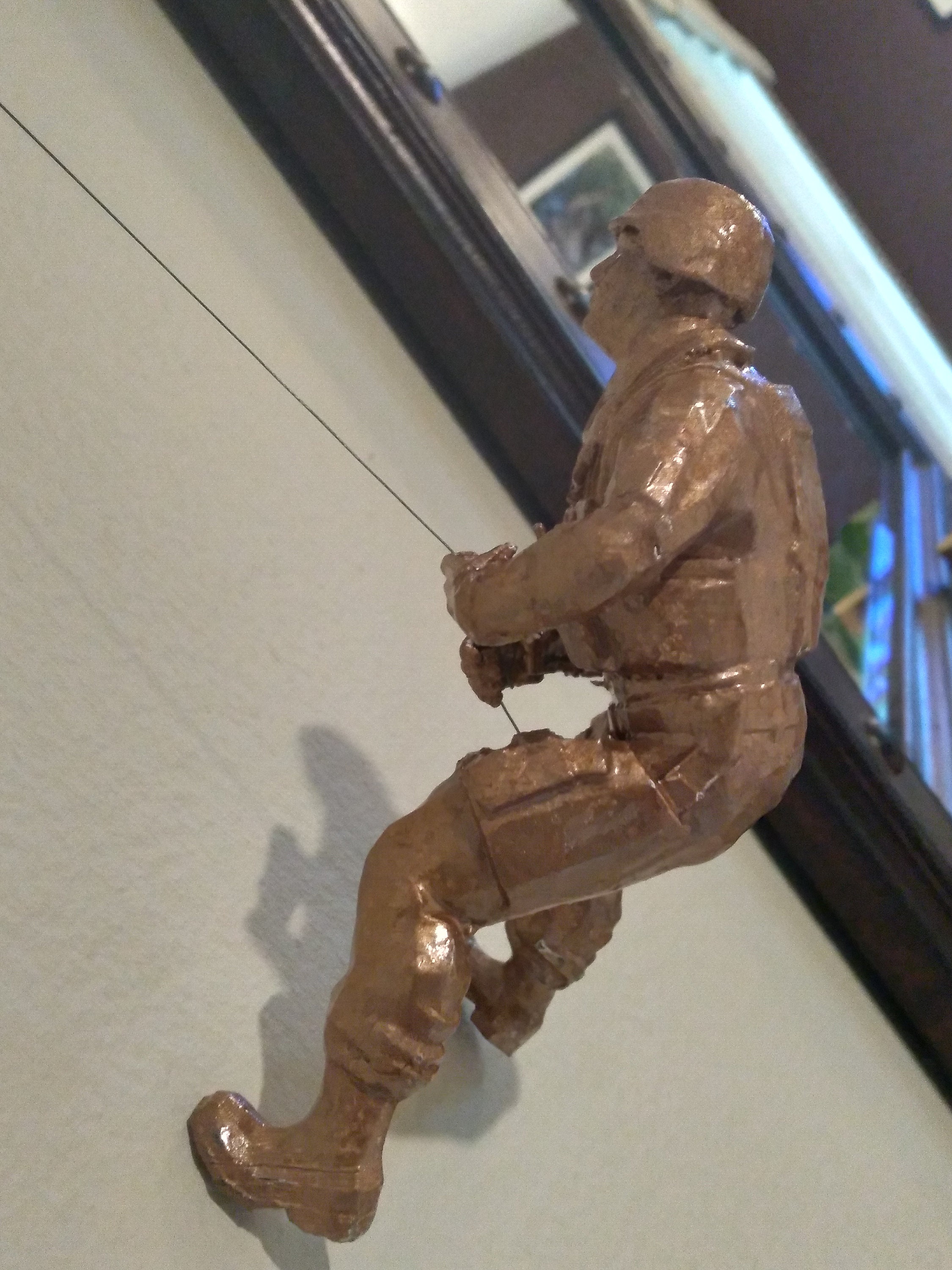 Military Climber Wall Sculpture – Army Home Decor, Soldier