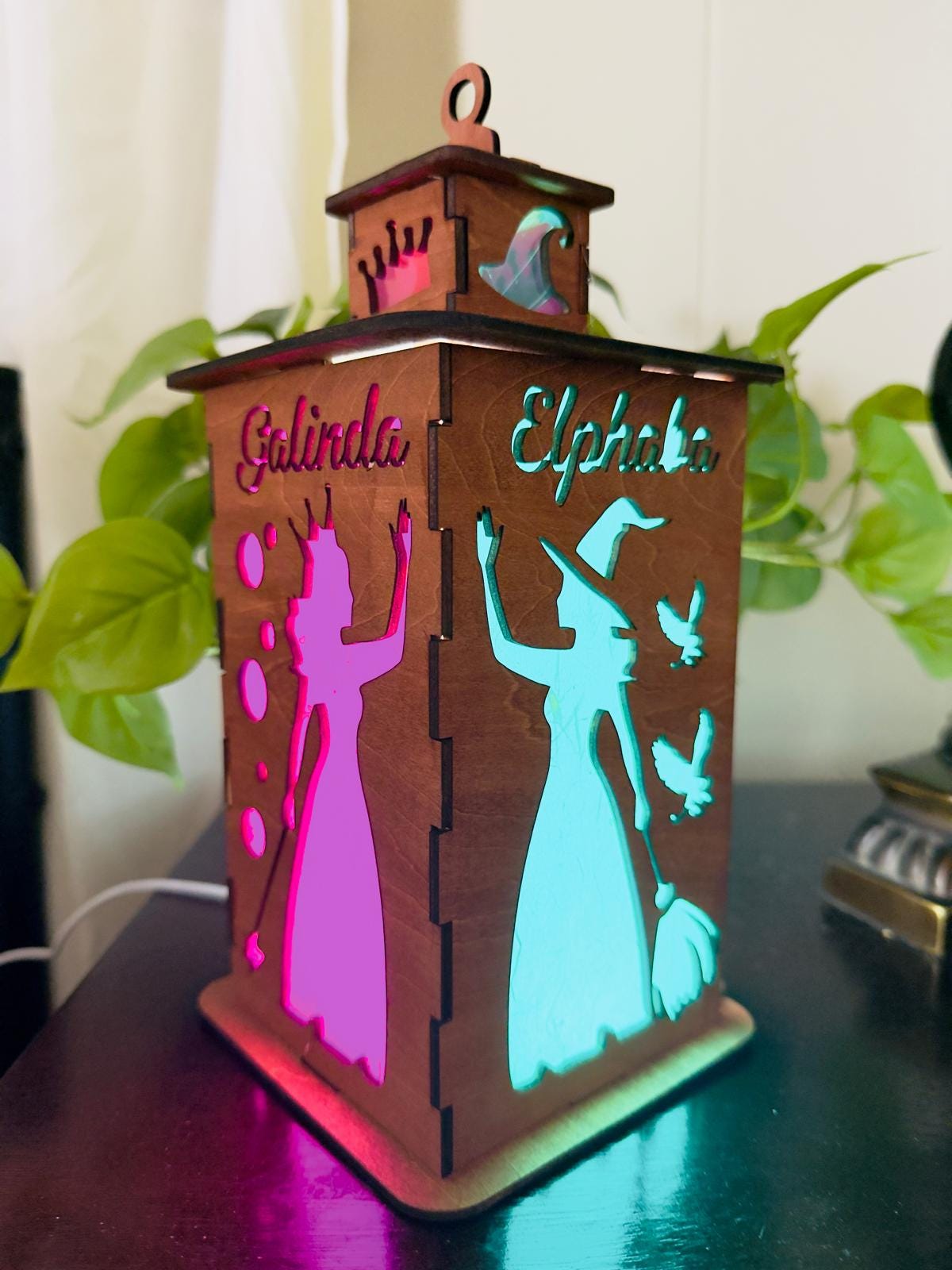 Wicked Inspired Handmade Lantern – Elphaba and Glinda LED Lamp - Etsy