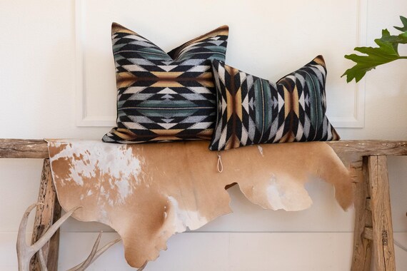 Wyeth Trail Southwestern Pillow Cover American West Wool Pillow Cover Western Gothic Moody Throw Pillow Cover Etsy
