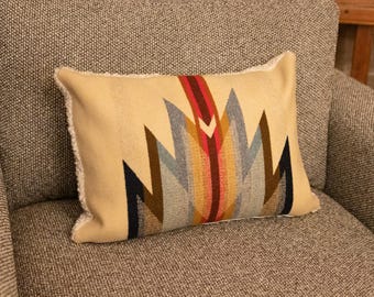 Wyeth Trail Wool Pillow Cover: Southwestern Geometric 14x20 Cushion