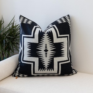 Walking Rock  Wool Pillow Cover: Southwestern Geometric Design