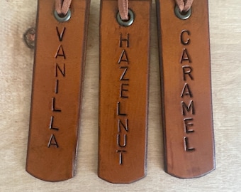 Sirop de café en cuir personnalisé Étiquette : style vintage pour la maison estampé à la main