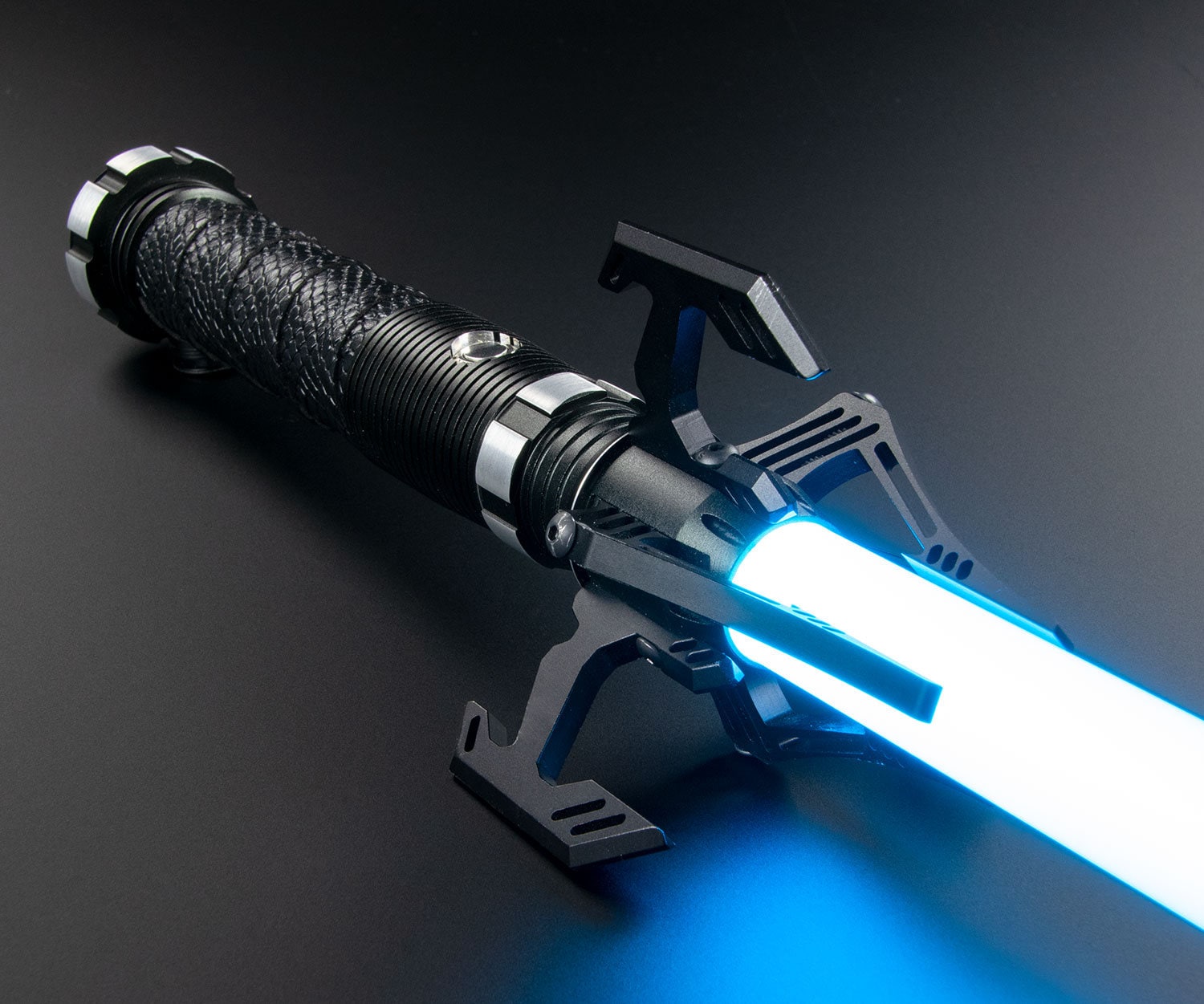 Black Lotus Cross Lightsaber Led Adjustable Volume Lightsaber Weapon