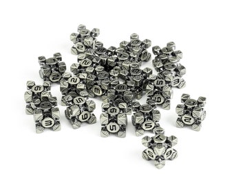 Arc Heavy Metal Six Sided 12mm D6 Dice (10 Pack)