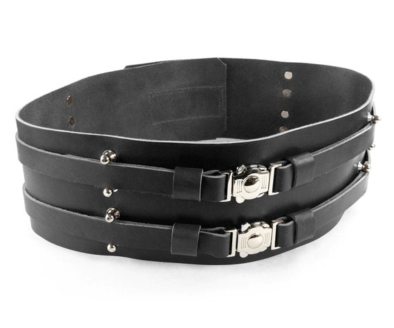 Buy Italian Leather Black Kidney Belt, Perfect for Jedi, Sith, and