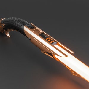 Bane Black/Copper Curved Saber, Smoothswing Chose RGB or GHV3 Pixel, tags star wars jedi sith lightsaber darth