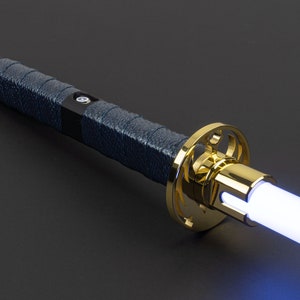 Bushido Mk2 Phoenix Tusba (Brass), Choose Stunt RGB, Xeno V3 RGB, or Xeno V3 Pixel, tags star wars jedi katana lightsaber