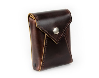 Italian Leather Pouch, Perfect For Jedi and Sith Cosplay (Brown/Black)