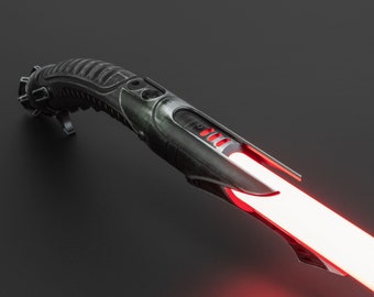 Bane Weathered Curved Saber, Smoothswing Chose RGB or GHV3 Pixel, tags star wars jedi sith lightsaber darth