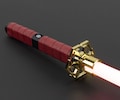 Bushido Mk2 Eco Hex Tusba (Brass), Choose Stunt RGB, Xeno V3 RGB, or Xeno V3 Pixel, tags star wars sith empire katana lightsaber