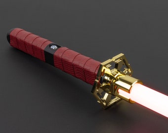 Bushido Mk2 Eco Hex Tusba (Brass), Choose Stunt RGB, Xeno V3 RGB, or Xeno V3 Pixel, tags star wars sith empire katana lightsaber