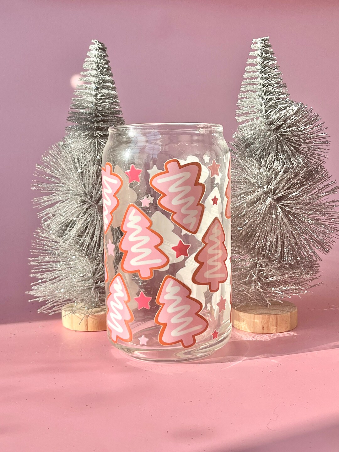 Christmas Sugar Cookies Glass Cup. Cute Christmas Cup. Etsy