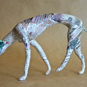 Hound, Unique Whimsical Paper Mache Dog Sculpture Custom Pieces Available Upon Request image 2