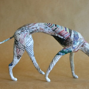 Hound, Unique Whimsical Paper Mache Dog Sculpture Custom Pieces Available Upon Request image 5