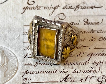 Vintage WWII Soldiers Sweetheart Ring - Custom Made - Egyptian - Circa 1930's-1940's.