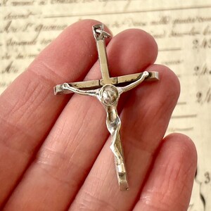 Vintage Silver Crucifix/Cross Pendant - Modernist/Sculptural Crucifix. image 4