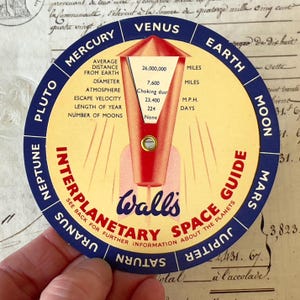 Vintage Wall&#39;s Ice Cream Interplanetary Space Guide - Vintage Advertising - Circa 1960&#39;s.