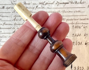 Antique/Vintage Cheroot Holder - Turned Wood & Bone - Victorian 1800's.