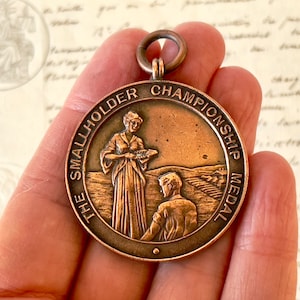 Vintage Gardening/Farming Medal/Fob - The Smallholder Championship Medal - Circa Mid 20th Century.