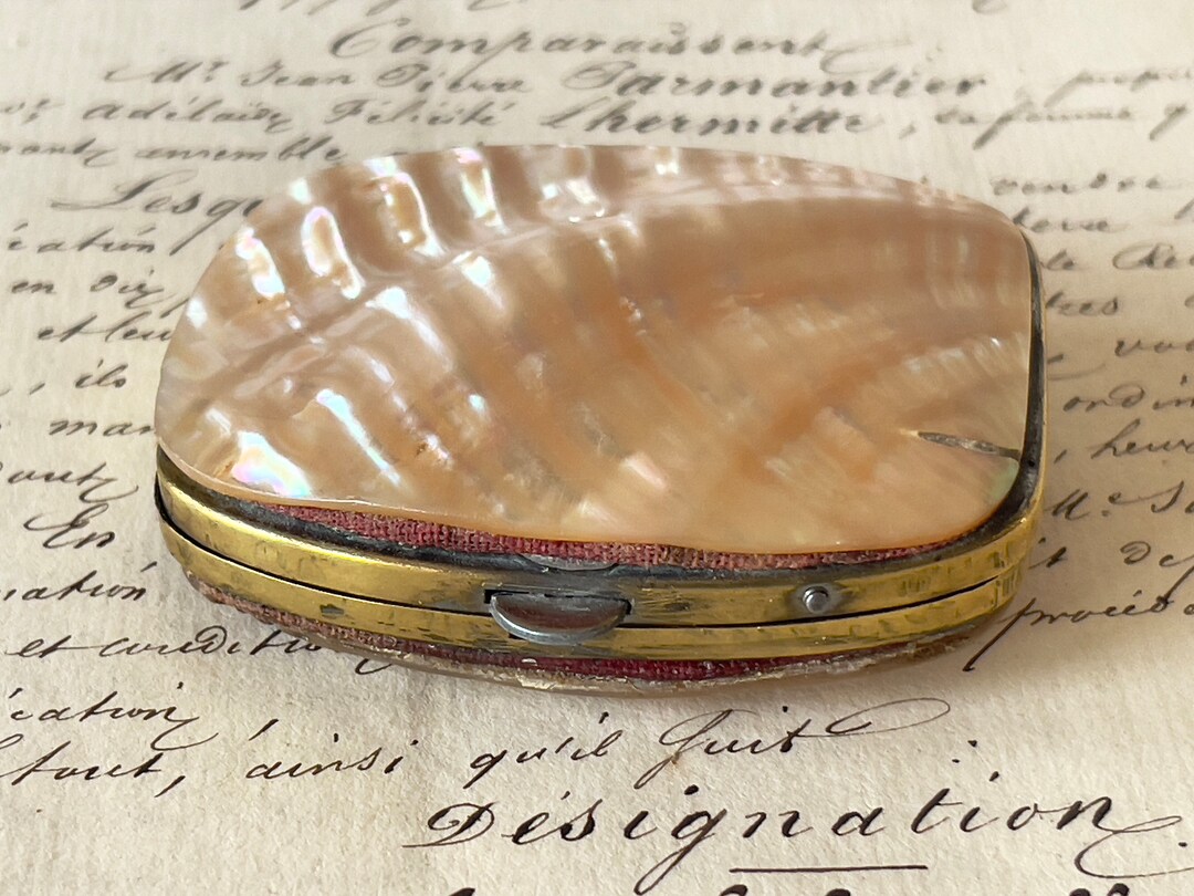 Antique Shell Coin Purse/purse Mother of Pearl/nacre Etsy