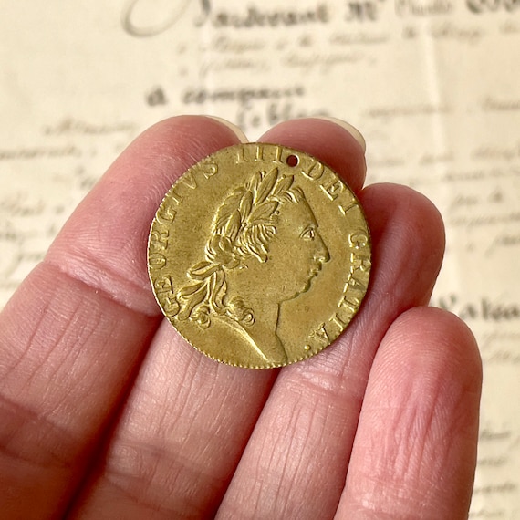 Antique 1768 'spade Guinea' Token/gambling Token/jeton - Watch Fob