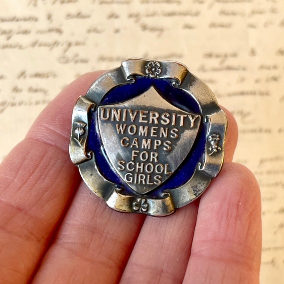 Vintage Enamel Badge/Pin/Pinback - University Wom… - image 5