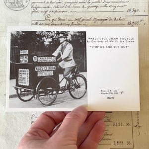 Cartão postal de sorvete da Vintage Wall - Cartão postal publicitário "Pare-me e compre um".