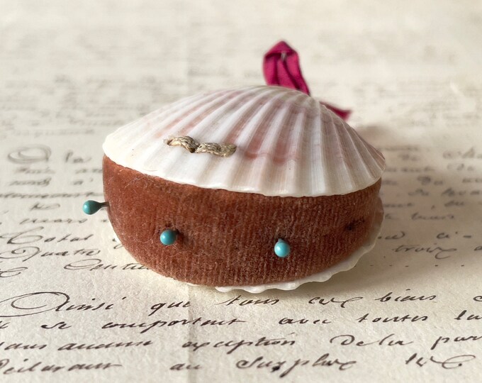 Antique Victorian Sea Shell Pincushion/pin Cushion/sewing Etsy