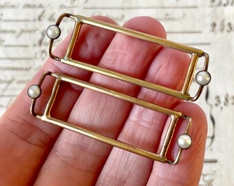 Antique/Vintage Buckles/Slider Pins x 2 - Shoe Buckles - Circa 1900's-1920's.